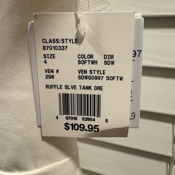 Ivory Ruffle Mini Dress - Picture 6 of 6